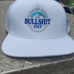 White and Blue Trucker Hat